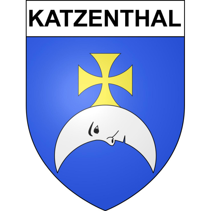 Pegatinas escudo de armas de Katzenthal adhesivo de la etiqueta engomada