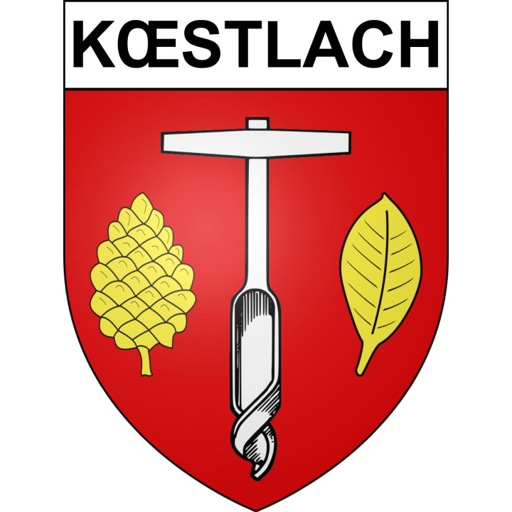 Pegatinas escudo de armas de Kœstlach adhesivo de la etiqueta engomada