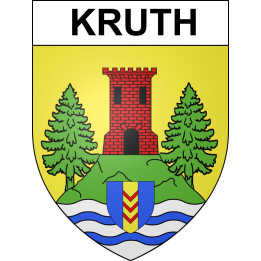 Kruth 68 ville sticker blason écusson autocollant adhésif