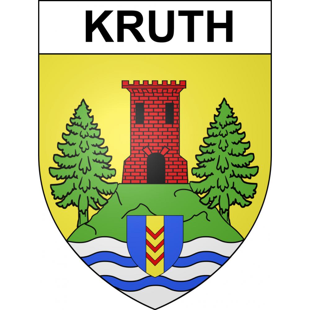 Kruth 68 ville sticker blason écusson autocollant adhésif