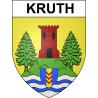 Pegatinas escudo de armas de Kruth adhesivo de la etiqueta engomada