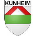 Pegatinas escudo de armas de Kunheim adhesivo de la etiqueta engomada