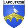 Pegatinas escudo de armas de Lapoutroie adhesivo de la etiqueta engomada