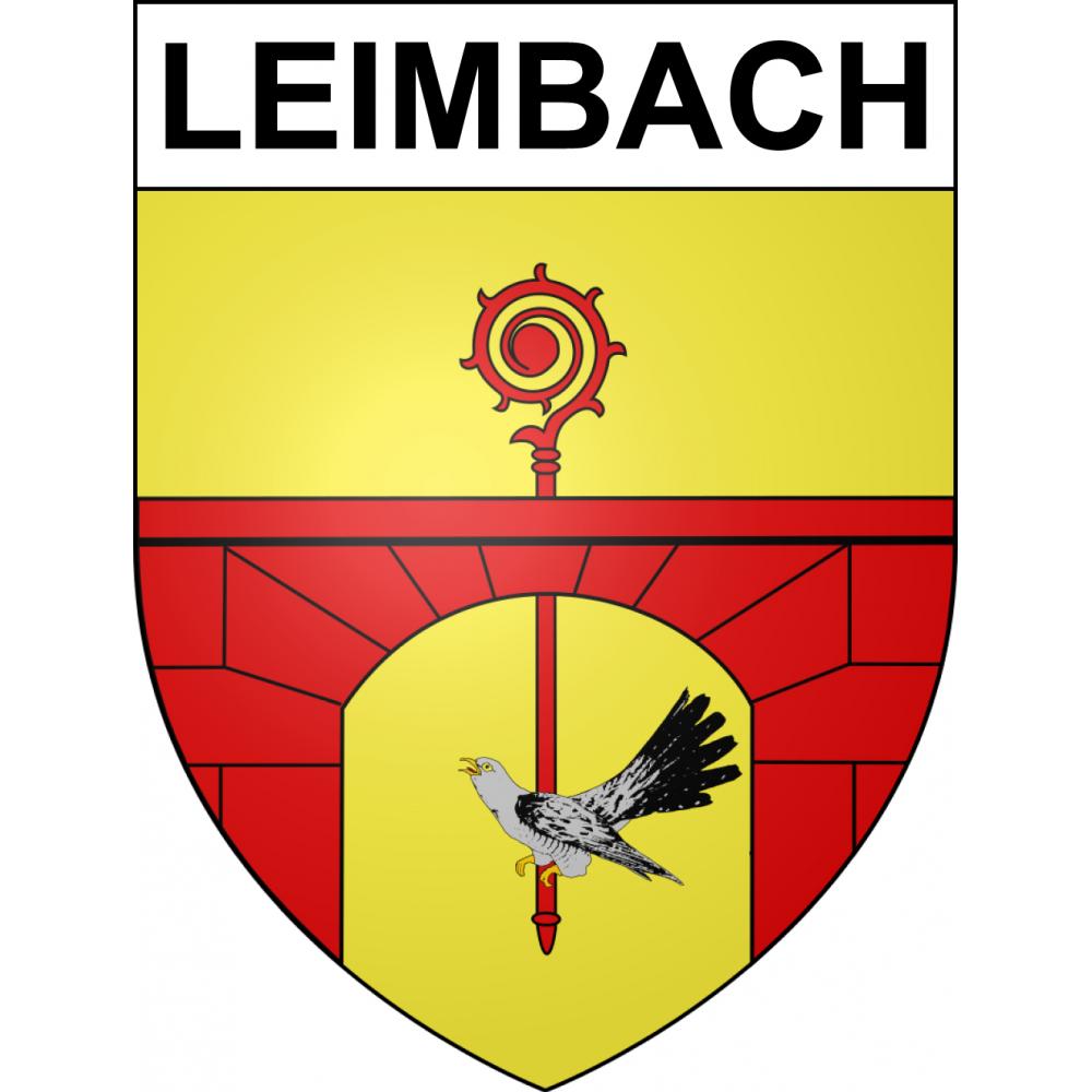Pegatinas escudo de armas de Leimbach adhesivo de la etiqueta engomada