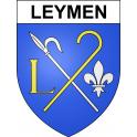 Pegatinas escudo de armas de Leymen adhesivo de la etiqueta engomada