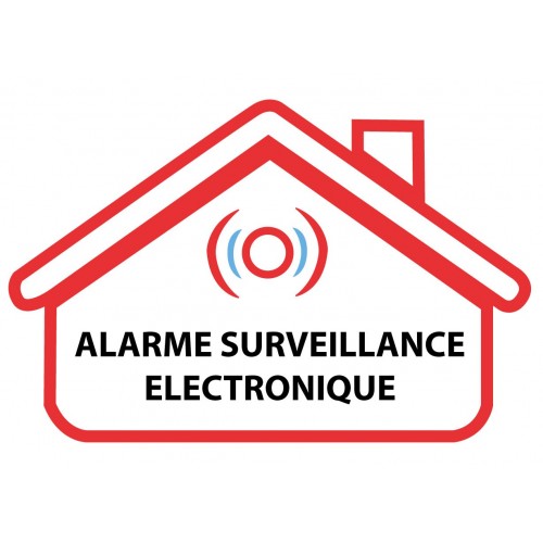 Autocollant alarme surveillance electronique logo10