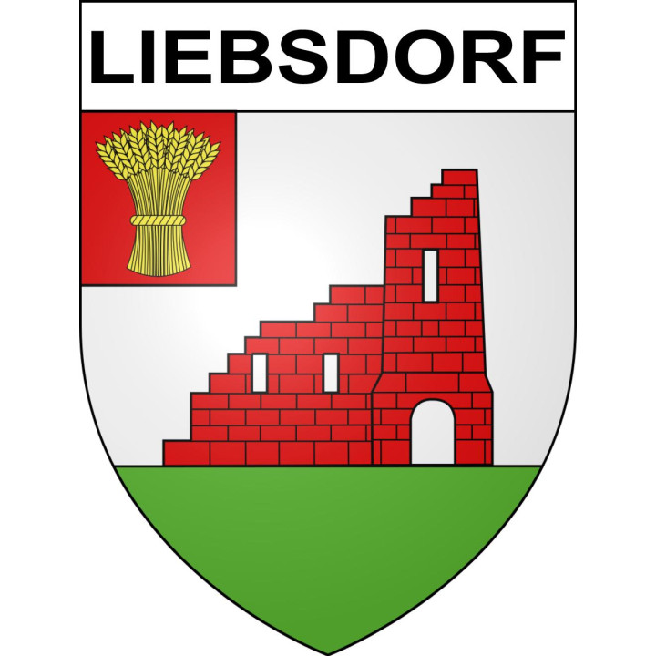 Liebsdorf 68 ville sticker blason écusson autocollant adhésif