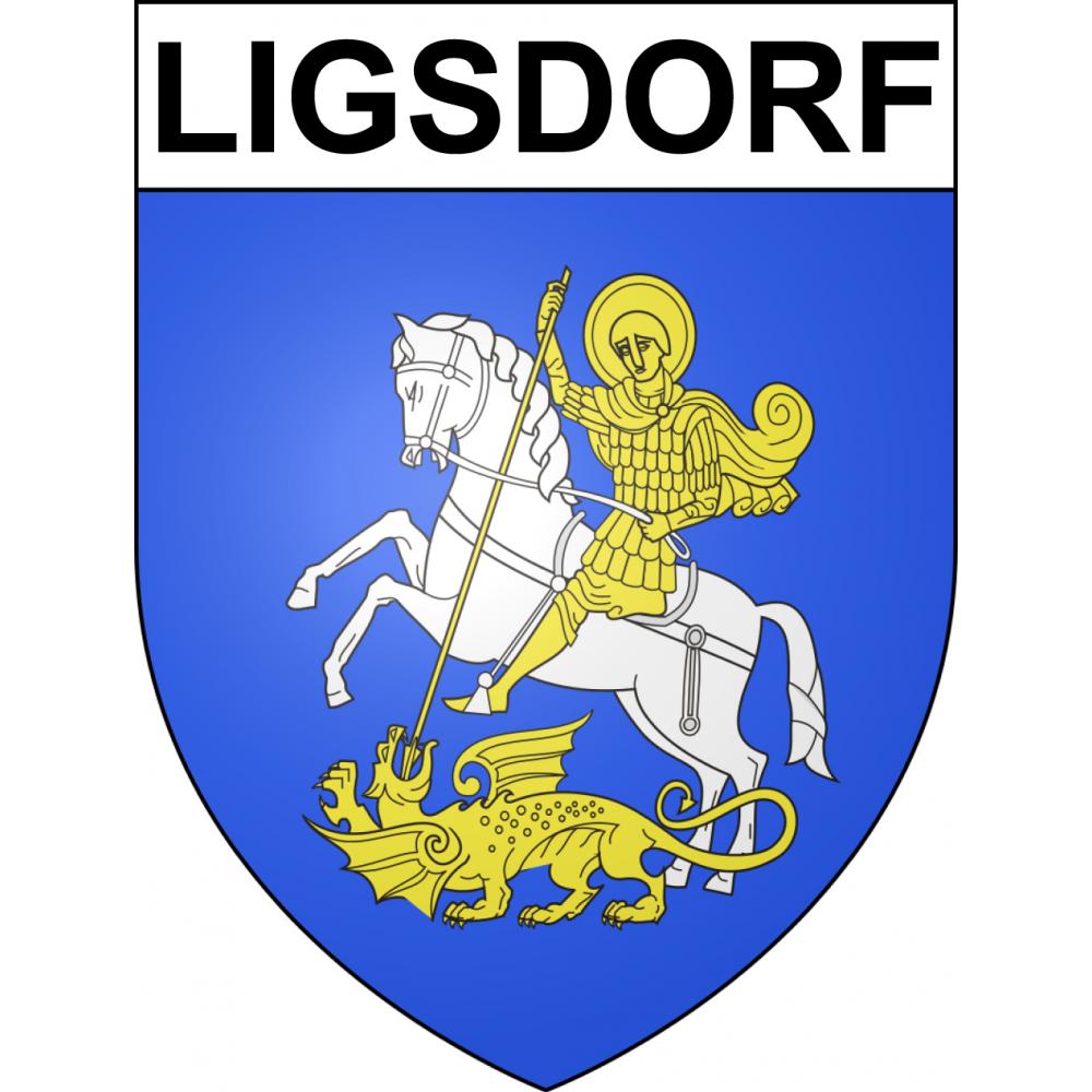 Ligsdorf 68 ville sticker blason écusson autocollant adhésif