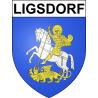Ligsdorf 68 ville sticker blason écusson autocollant adhésif