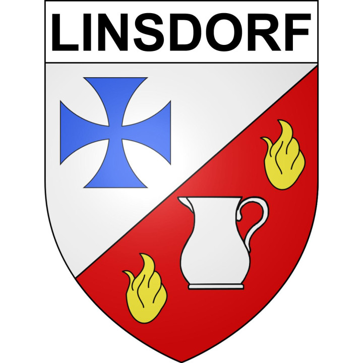 Linsdorf 68 ville sticker blason écusson autocollant adhésif