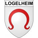 Pegatinas escudo de armas de Logelheim adhesivo de la etiqueta engomada