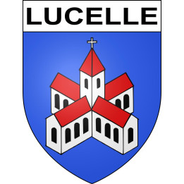 Lucelle 68 ville sticker blason écusson autocollant adhésif