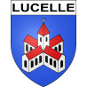 Pegatinas escudo de armas de Lucelle adhesivo de la etiqueta engomada