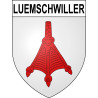 Pegatinas escudo de armas de Luemschwiller adhesivo de la etiqueta engomada