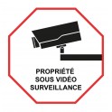 Sticker property under video surveillance logo9 alarm