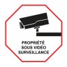 Autocollant propriété sous vidéo surveillance logo9 alarme