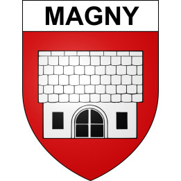 Pegatinas escudo de armas de Magny adhesivo de la etiqueta engomada