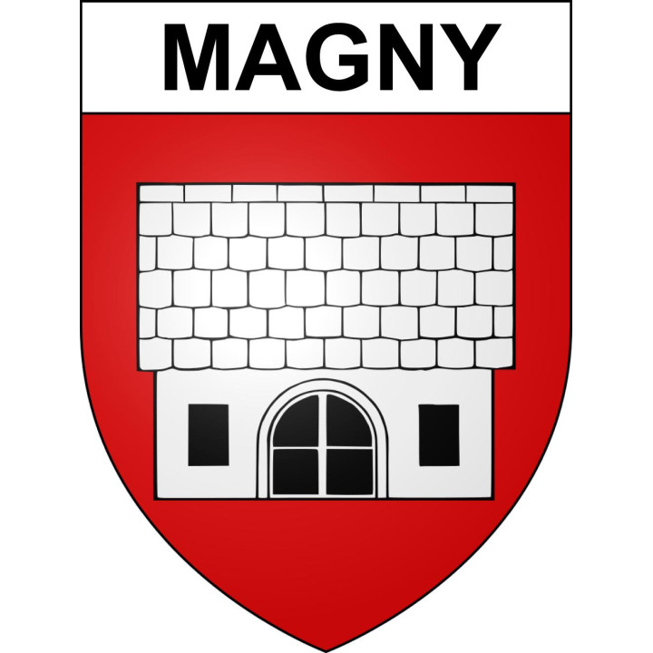 Pegatinas escudo de armas de Magny adhesivo de la etiqueta engomada