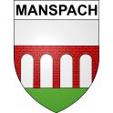 Manspach Sticker wappen, gelsenkirchen, augsburg, klebender aufkleber