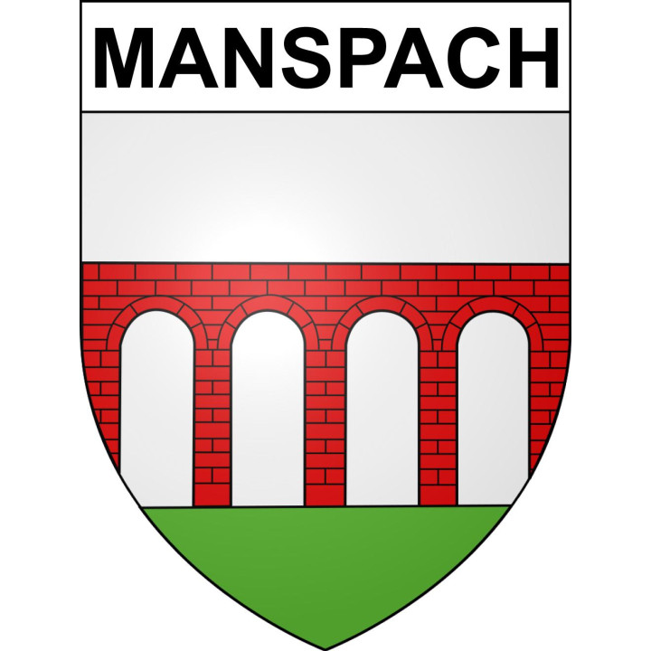 Manspach Sticker wappen, gelsenkirchen, augsburg, klebender aufkleber