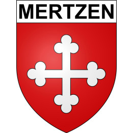 Pegatinas escudo de armas de Mertzen adhesivo de la etiqueta engomada