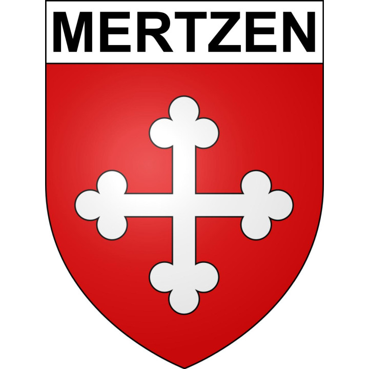 Pegatinas escudo de armas de Mertzen adhesivo de la etiqueta engomada
