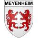 Pegatinas escudo de armas de Meyenheim adhesivo de la etiqueta engomada