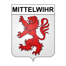 Pegatinas escudo de armas de Mittelwihr adhesivo de la etiqueta engomada