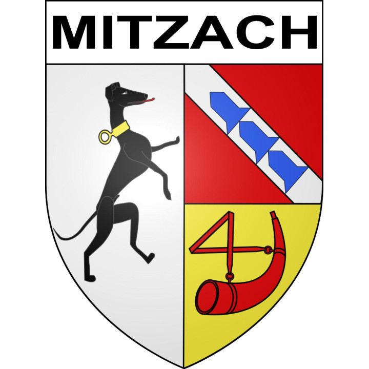 Mitzach 68 ville sticker blason écusson autocollant adhésif