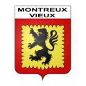 Pegatinas escudo de armas de Montreux-Vieux adhesivo de la etiqueta engomada