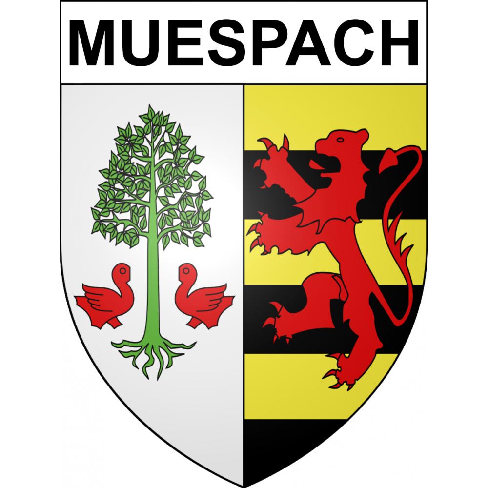 Muespach 68 ville sticker blason écusson autocollant adhésif