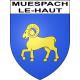 Pegatinas escudo de armas de Muespach-le-Haut adhesivo de la etiqueta engomada
