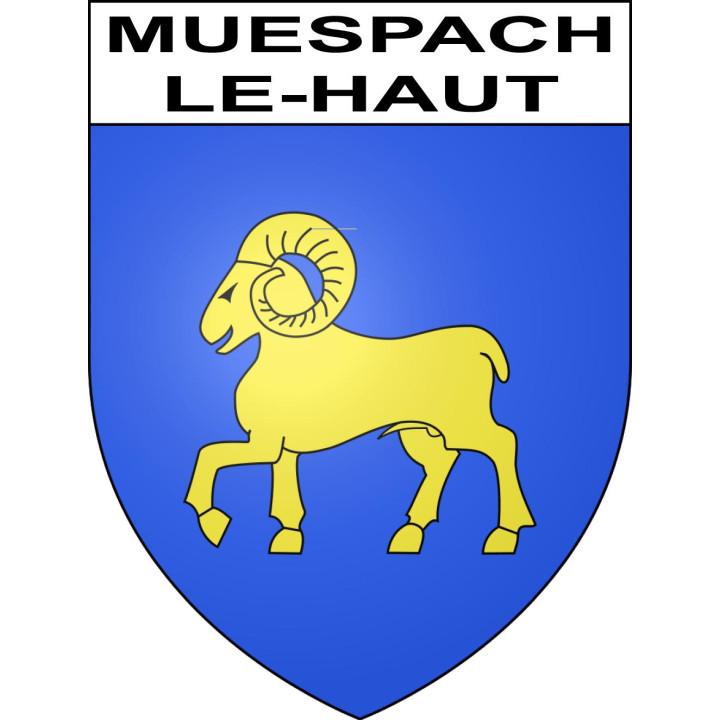 Muespach-le-Haut 68 ville sticker blason écusson autocollant adhésif