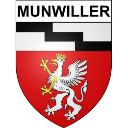 Pegatinas escudo de armas de Munwiller adhesivo de la etiqueta engomada