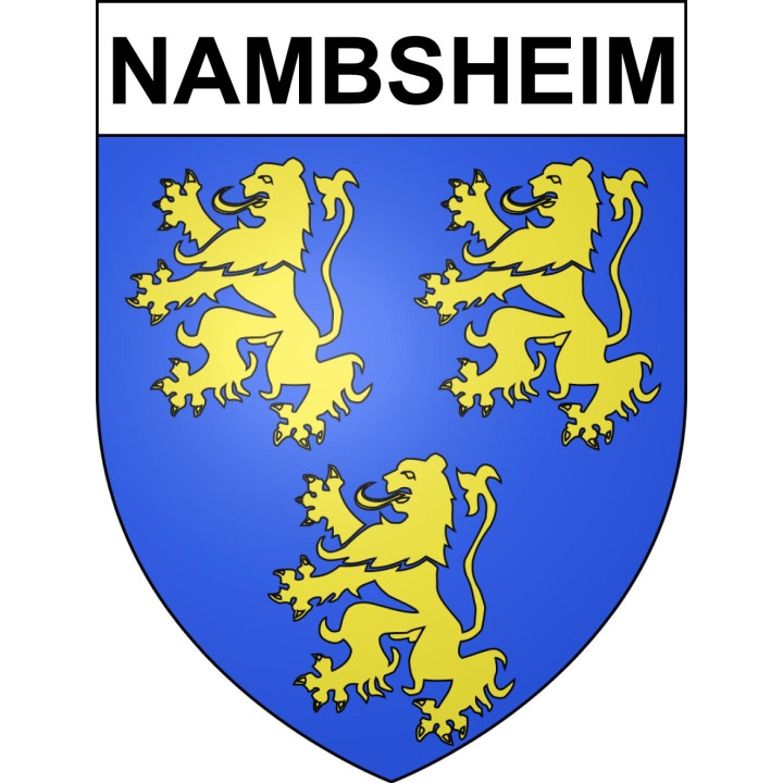 Pegatinas escudo de armas de Nambsheim adhesivo de la etiqueta engomada
