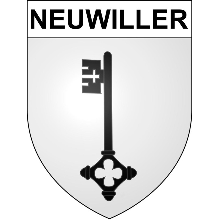Pegatinas escudo de armas de Neuwiller adhesivo de la etiqueta engomada