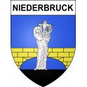 Pegatinas escudo de armas de Niederbruck adhesivo de la etiqueta engomada