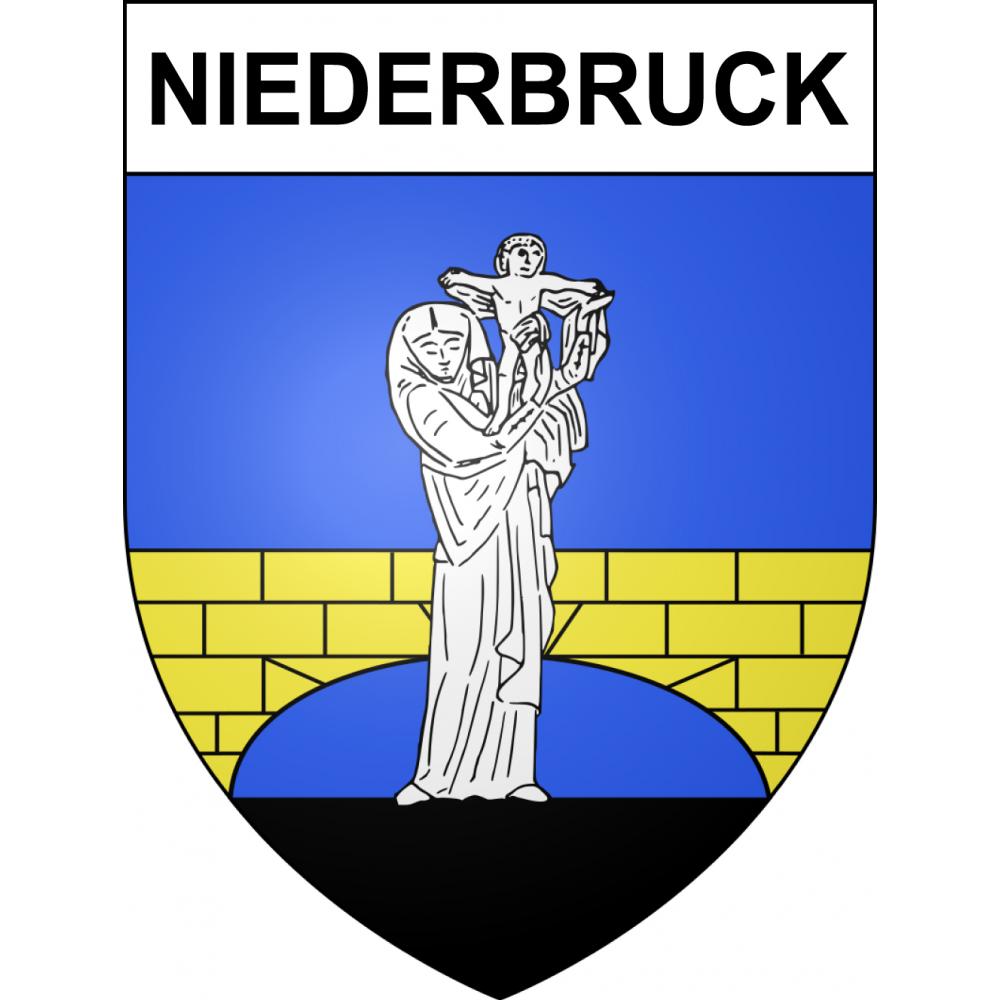 Niederbruck 68 ville sticker blason écusson autocollant adhésif