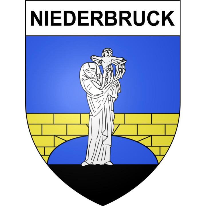 Niederbruck Sticker wappen, gelsenkirchen, augsburg, klebender aufkleber