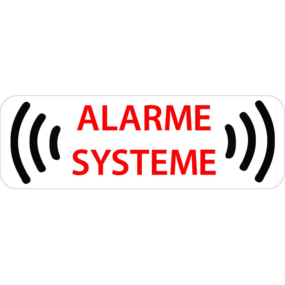 Alarme systeme transparent autocollant sitcker logo16