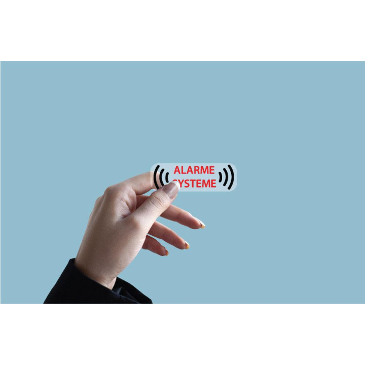 Alarme systeme transparent sécurité autocollant sitcker logo16