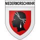 Pegatinas escudo de armas de Niedermorschwihr adhesivo de la etiqueta engomada