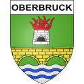 Pegatinas escudo de armas de Oberbruck adhesivo de la etiqueta engomada
