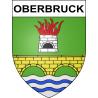 Pegatinas escudo de armas de Oberbruck adhesivo de la etiqueta engomada