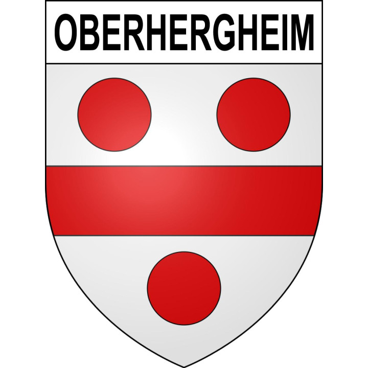 Oberhergheim 68 ville sticker blason écusson autocollant adhésif