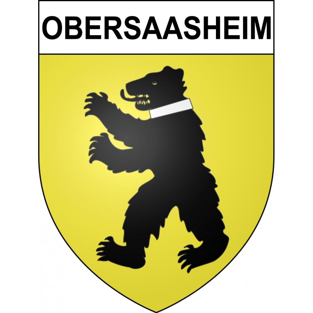 Pegatinas escudo de armas de Obersaasheim adhesivo de la etiqueta engomada