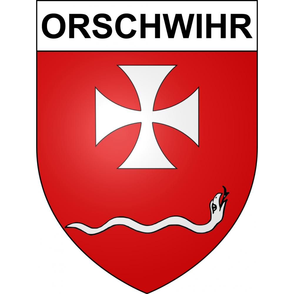 Pegatinas escudo de armas de Orschwihr adhesivo de la etiqueta engomada