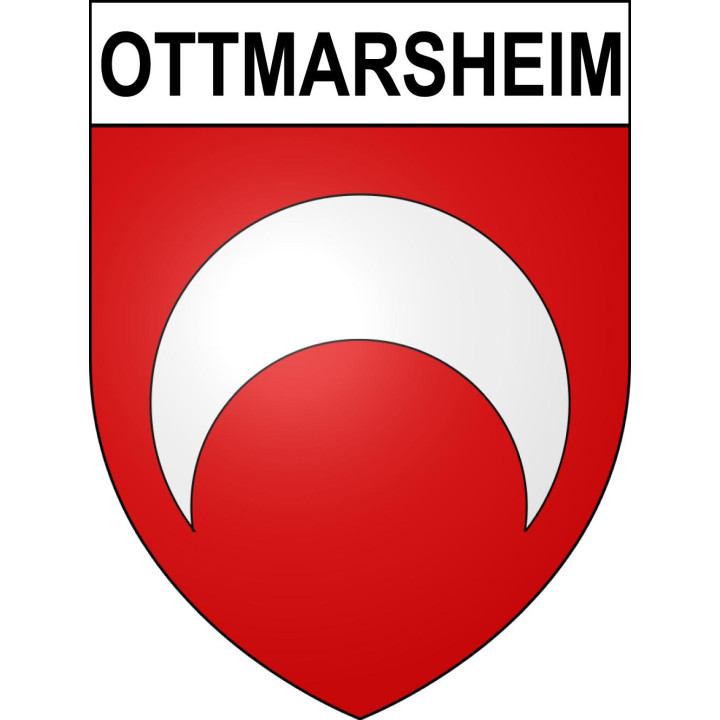 Ottmarsheim 68 ville sticker blason écusson autocollant adhésif