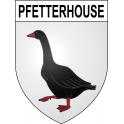 Pegatinas escudo de armas de Pfetterhouse adhesivo de la etiqueta engomada