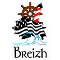 Breizh Bretagne drapeau phare vague autocollant sticker logo682